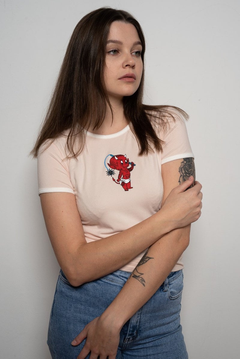 LIL DEVIL RINGER TEE
